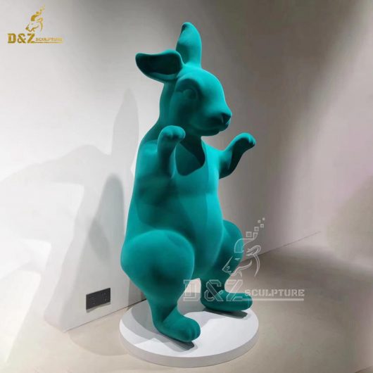 stainless steel matt colorful gaint rabbit art garden sculpture for sale DZM 1284 (1)