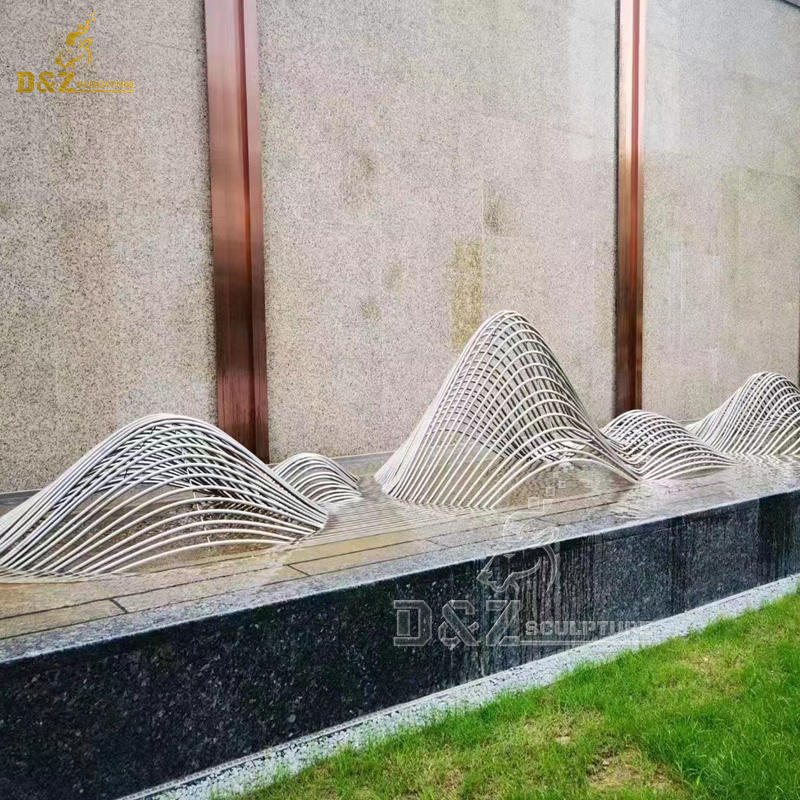 stainless steel art modern abstract montain sculpture for garden DZM 1299