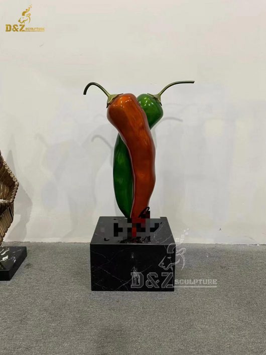 stainless steel sculpture art chili modern sculpture abstract art sculpture for sale DZM 1301 (1)