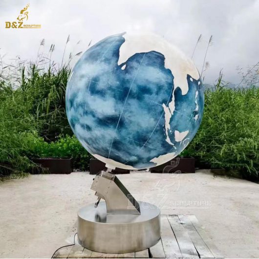 metal blue earth sculptures modern art sculpture for sale DZM 1331 (4)