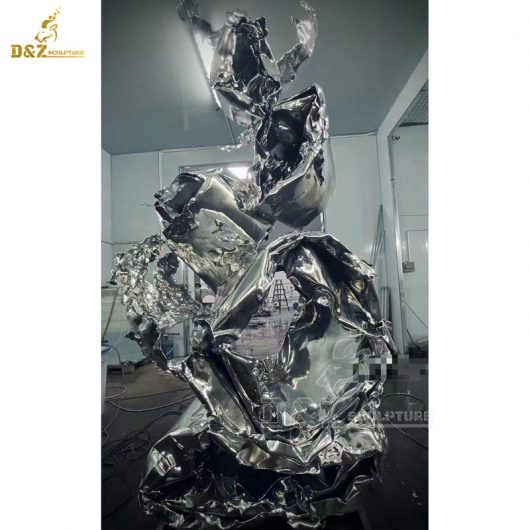stainless steel art coloful plated abstract art sculptures for garden decorate DZM 1332