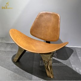 stainless steel art modern metal chair sculpture for home decorate DZM 1340