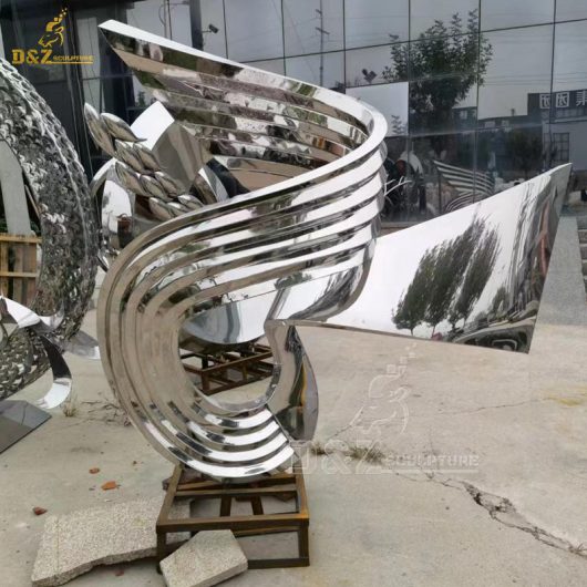 stainless steel art modern sculpture metal abstract art sculpture for garden decorate DZM 1366 (2)