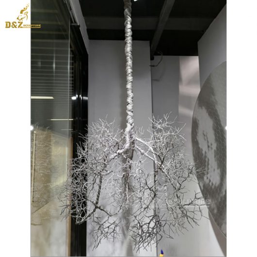 stainless steel art modern metal abstract tree hanging on the ceiling for decorate DZM 1386