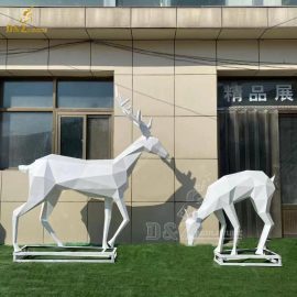 stainless steel geometric deer sculpture abstract animal for sale DMZ 1387