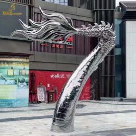 stainless steel sculpture art abstract dragon tail for sale DZM 1389