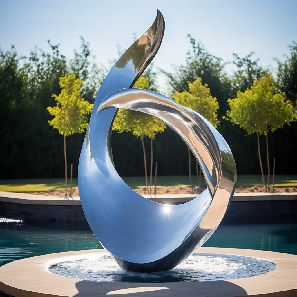 Outdoor Garden Abstract Water Feature Sculpture for Sale DZN-26-1