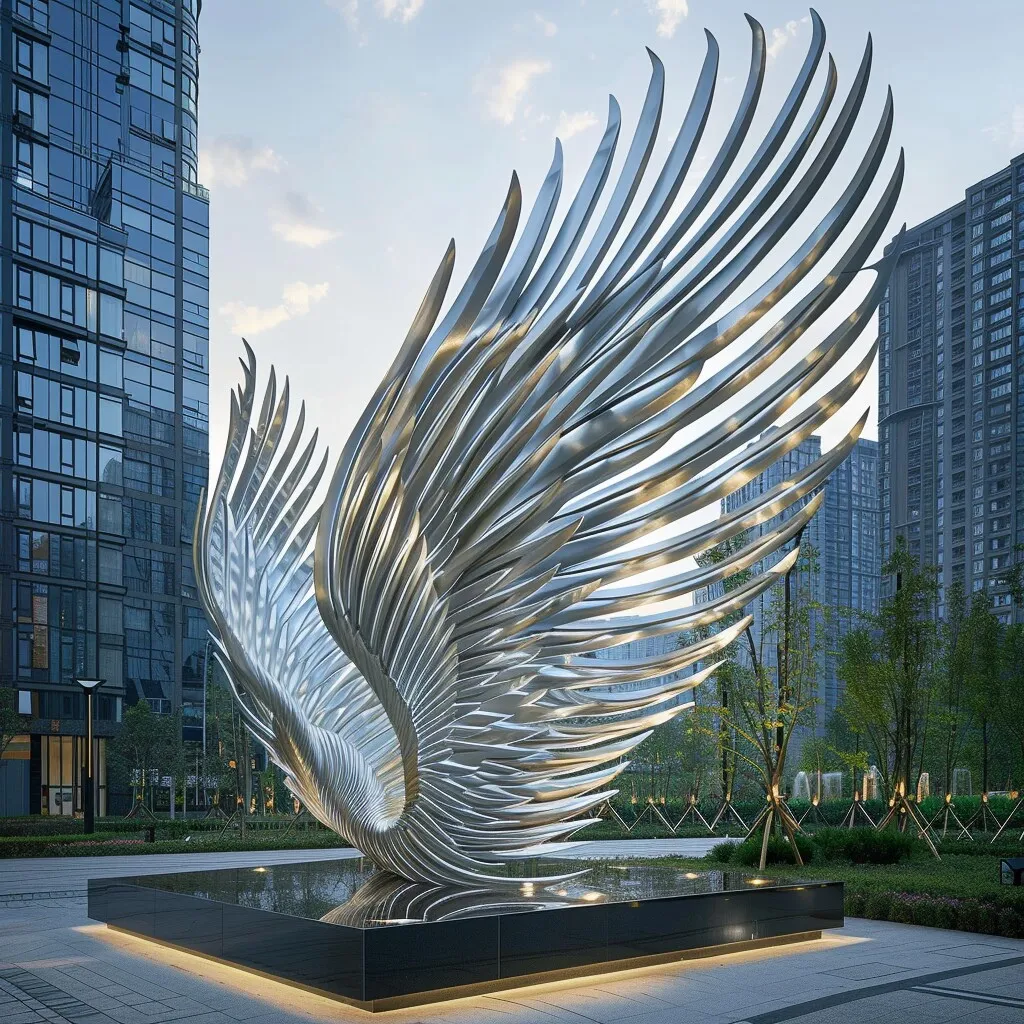 Giant Metal Wings Sculpture | Angel Victory Eagle Wings DZN-17-1