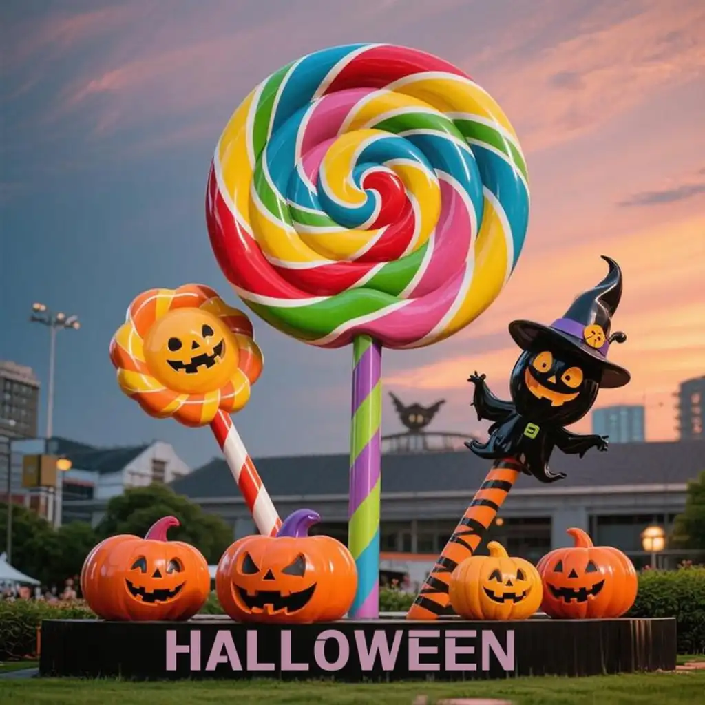 Sugar Candy Sculpture Halloween Giant Lollipop for sale DZN-32-1