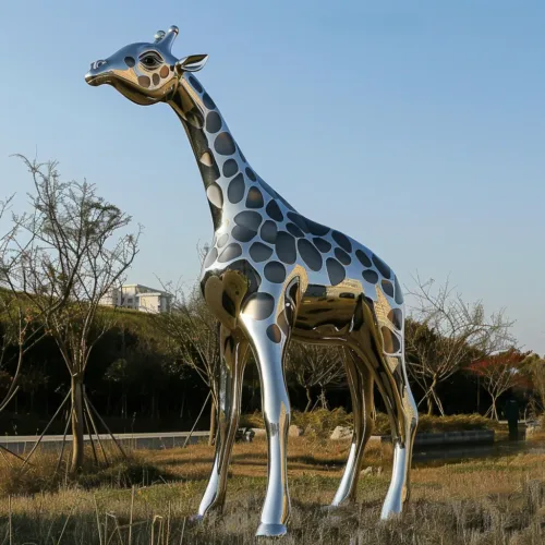 Outdoor Modern Large Metal Giraffe Sculpture for Sale DZN-21-2