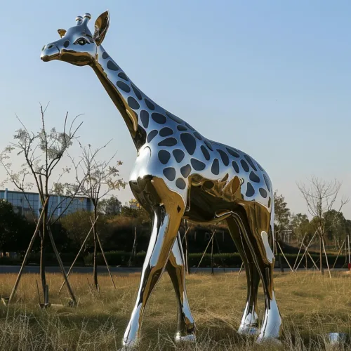 Outdoor Modern Large Metal Giraffe Sculpture for Sale DZN-21-1