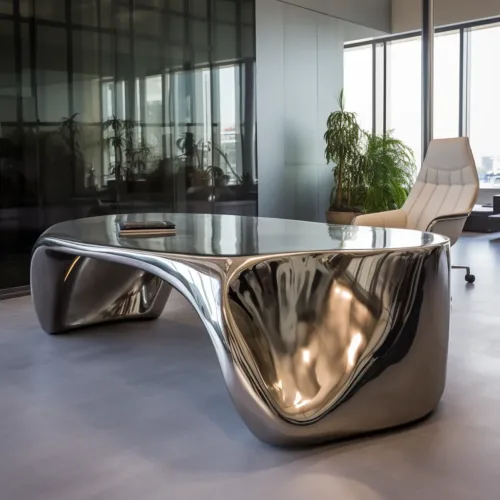 Metal Cool Office Desk Sculpture| High End Resolute Art DZN-25-1