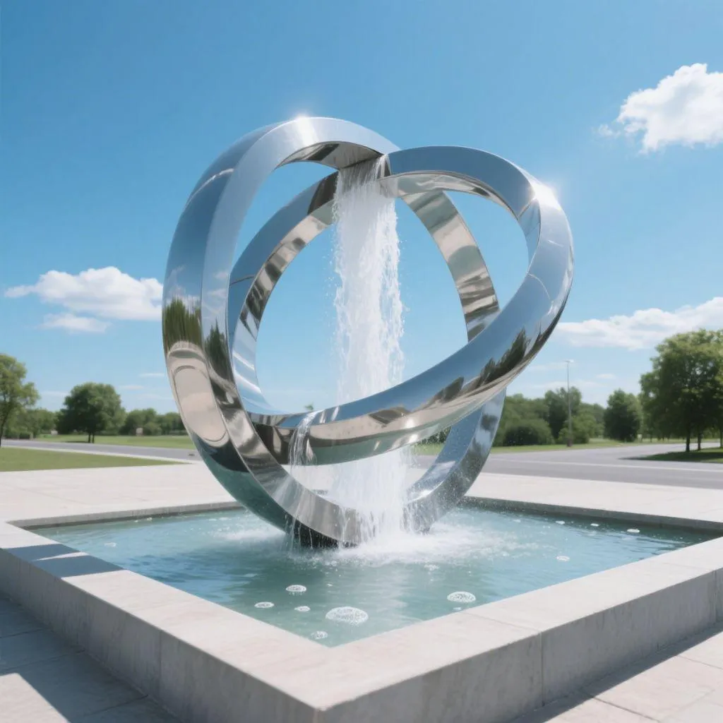 Large Metal Outdoor Circular Water Fountain Water Feature Design DZN87-1