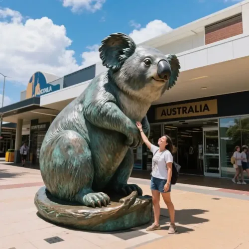 Giant Bronze Koala Bear Statue – Outdoor Animal Sculpture DZN93-3