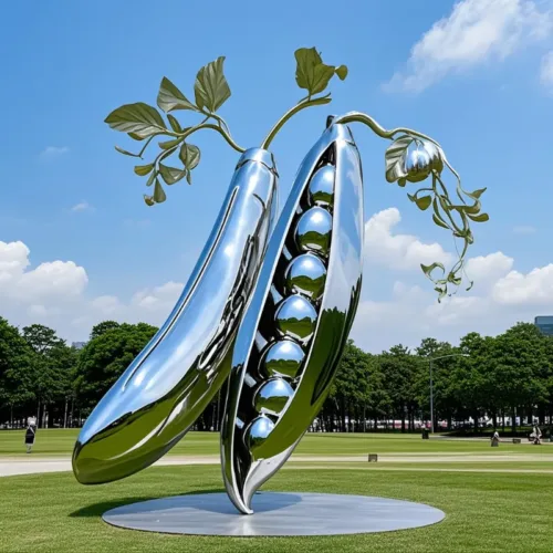 Corten Giant Tulip Sculpture | Abstract Outdoor Landmark Art