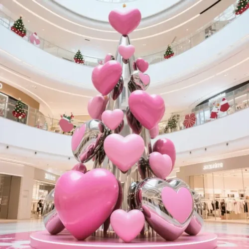 LED Metal Art Heart Sculpture Mall Xmas Tree Wedding DZN-44-1 LED Metal Art Heart Sculpture Mall Xmas Tree Wedding DZN-44-1