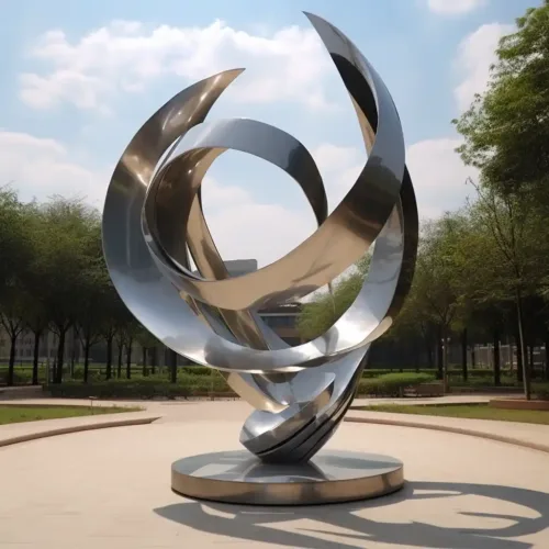 Giant Custom Abstract Stainless Steel Sculpture DZN-48-2 Giant Custom Abstract Stainless Steel Sculpture DZN-48-2