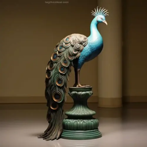 Outdoor Garden Bronze Peacock Statue For Sale DZ-3-2