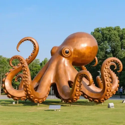 Large Outdoor Metal Octopus Sculpture for Garden Decor DZN-67-1 Large Outdoor Metal Octopus Sculpture for Garden Decor DZN-67-1