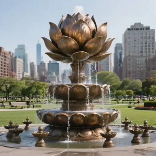 Custom Lotus Water Fountain | Buddha Frontgate or Outdoor DZN171-1