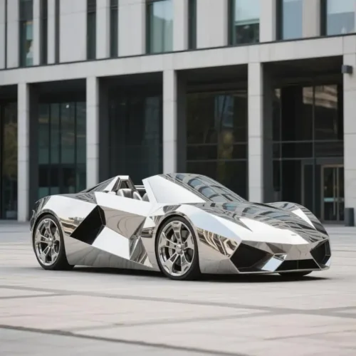 Custom Metal Car Sculptures for Sale - Geometric Abstract Art DZN169-1