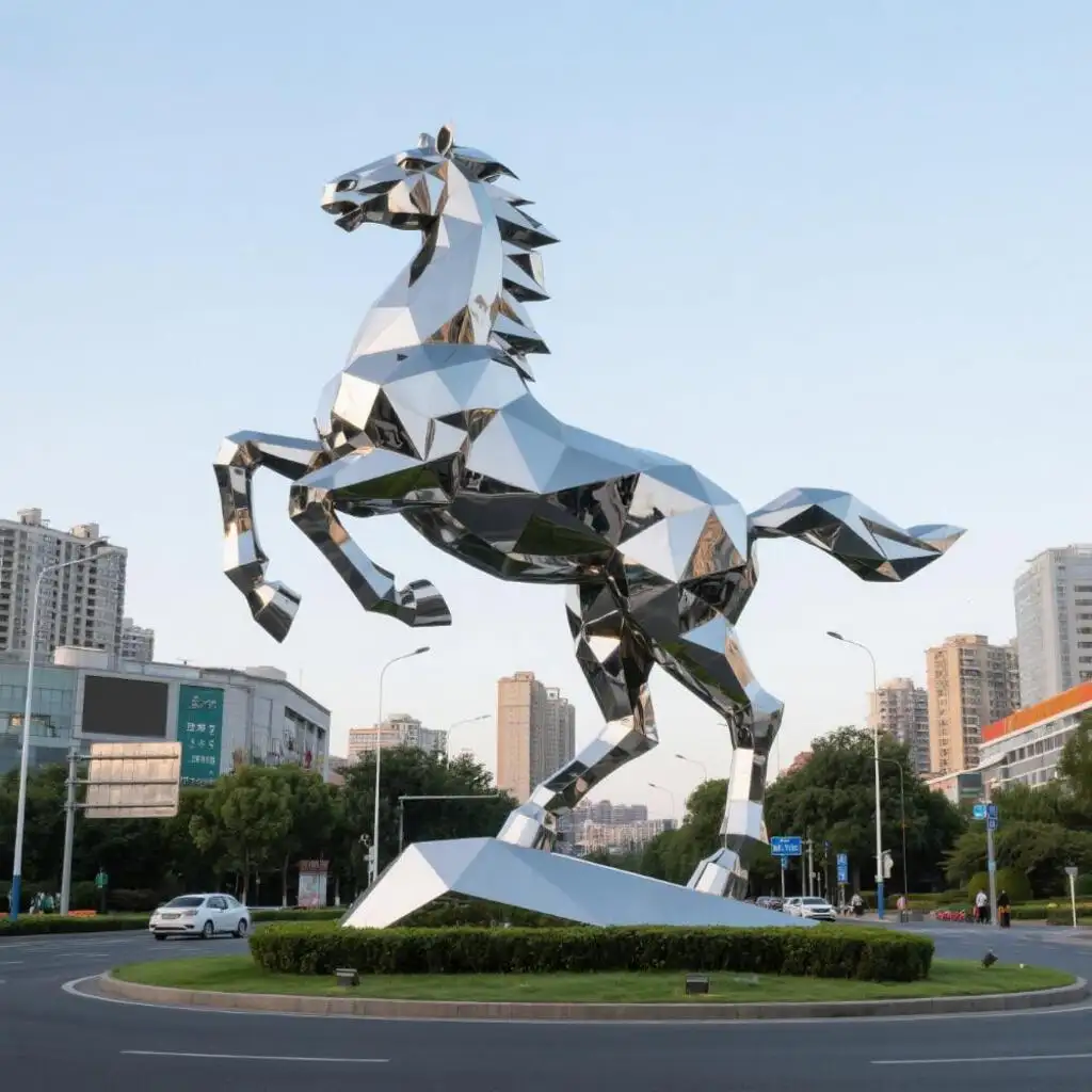 Running Horse Sculpture for Sale – Contemporary Metal Decor DZN127-1