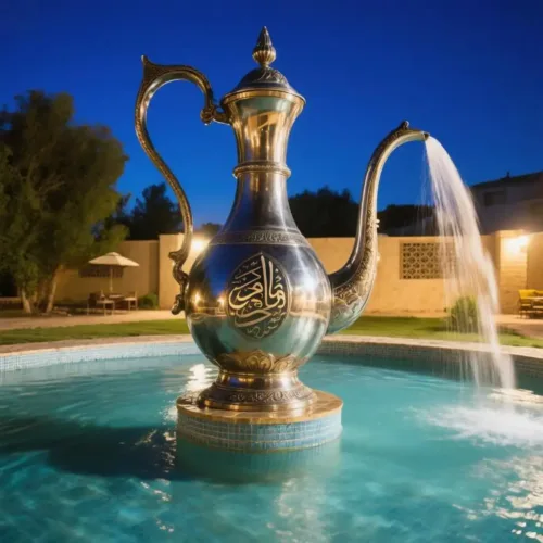 Giant Metal Arabic Teapot Fountain for Sale DZN133-2