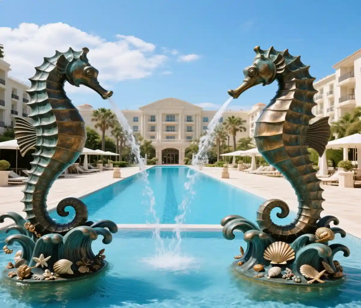 Custom Elegant Large Seahorse Sculpture Art | D&Z Sculpture-0