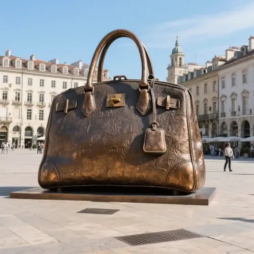 Large Bronze Handbag Sculpture Custom Fashion DZN163-2