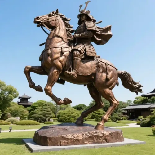Large Bronze Samurai on Horse Statue for Sale DZN179-4