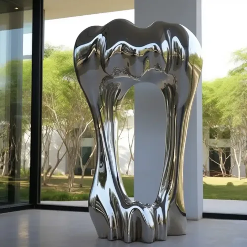 Large Stainless Steel Teeth Sculpture for Dental Clinic Decor DZN159-2