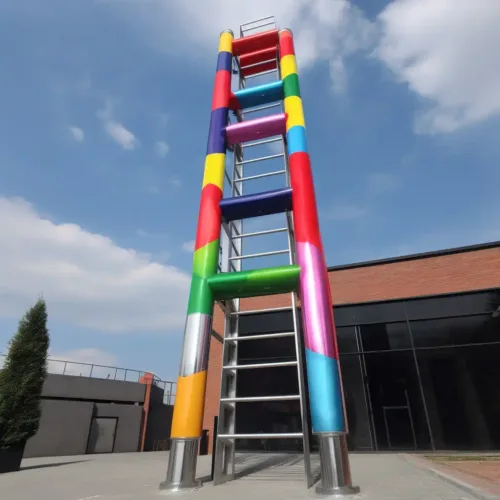 Colorful Stainless Steel Ladder Sculpture for Sale DZN160-1