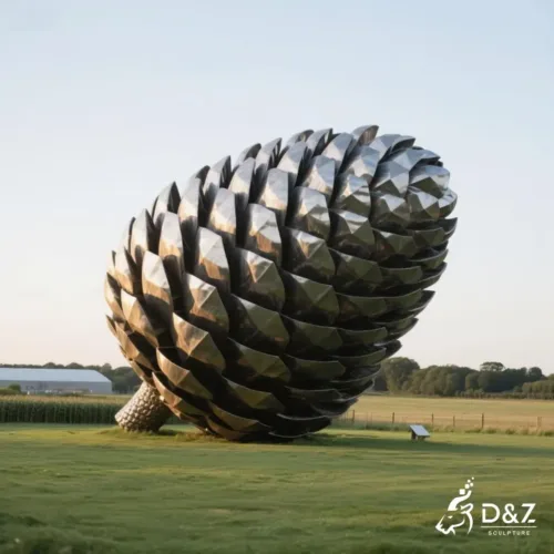 Giant Pine Cone Sculpture | Outdoor Abstract Metal Art DZN194-2 Giant Pine Cone Sculpture | Outdoor Abstract Metal Art DZN194-2