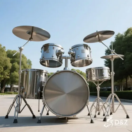 Large Metal Drum Set Sculpture | Outdoor Musical Instrument DZN198-3 Large Metal Drum Set Sculpture | Outdoor Musical Instrument DZN198-3