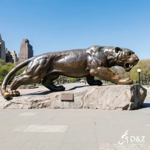 Outdoor Majestic Bronze Jaguar Statue for Sale DZN25‌4-1