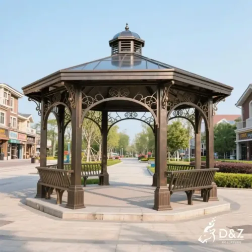 Classic Metal Gazebo Pavilion | Outdoor Sun Shade DZN247-1