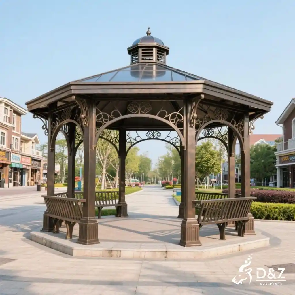 Classic Metal Gazebo Pavilion | Outdoor Sun Shade DZN247-1