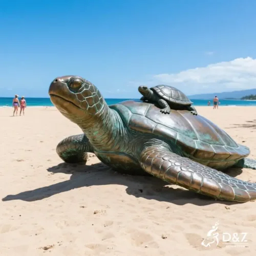 Bronze Sea Turtle Statue Large Outdoor Turtle Decor DZN278-4 Bronze Sea Turtle Statue Large Outdoor Turtle Decor DZN278-4
