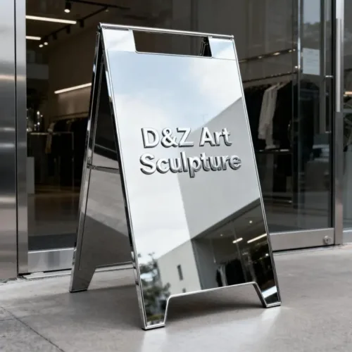 Large Advertising Metal A-Frame Sign Stand Display DZN285-4