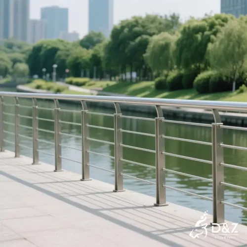 Modern Bridge Metal Railing - Outdoor Safety Fence DZN286-7