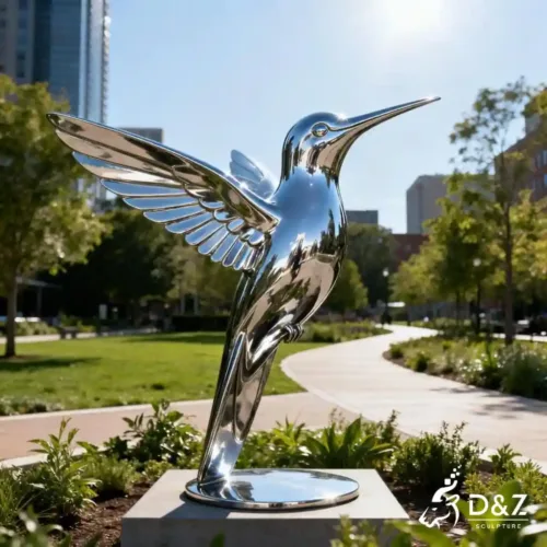 Large Metal Hummingbird Sculpture Modern Outdoor Art DZN288-2