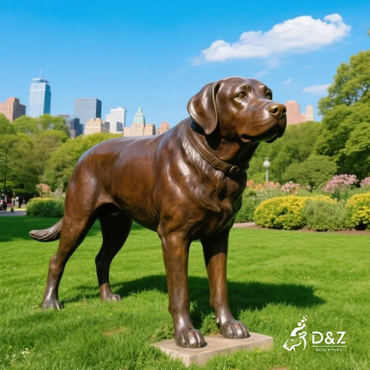 Custom Dog Statue: 9 Unique Bronze Dog Statues for Garden Bronze Chocolate Labrador Sculpture