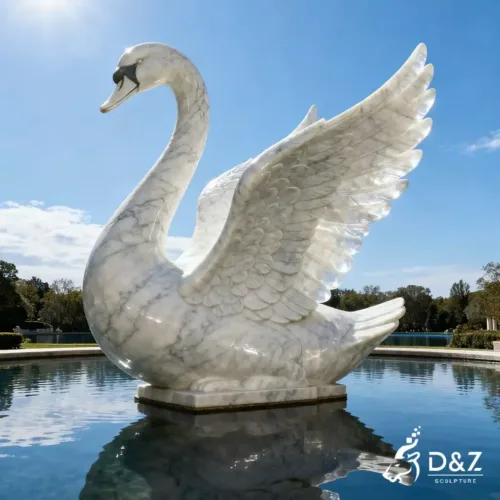 Large Elegant Marble Swan Statue for Garden DZN281-8 Large Elegant Marble Swan Statue for Garden DZN281-8