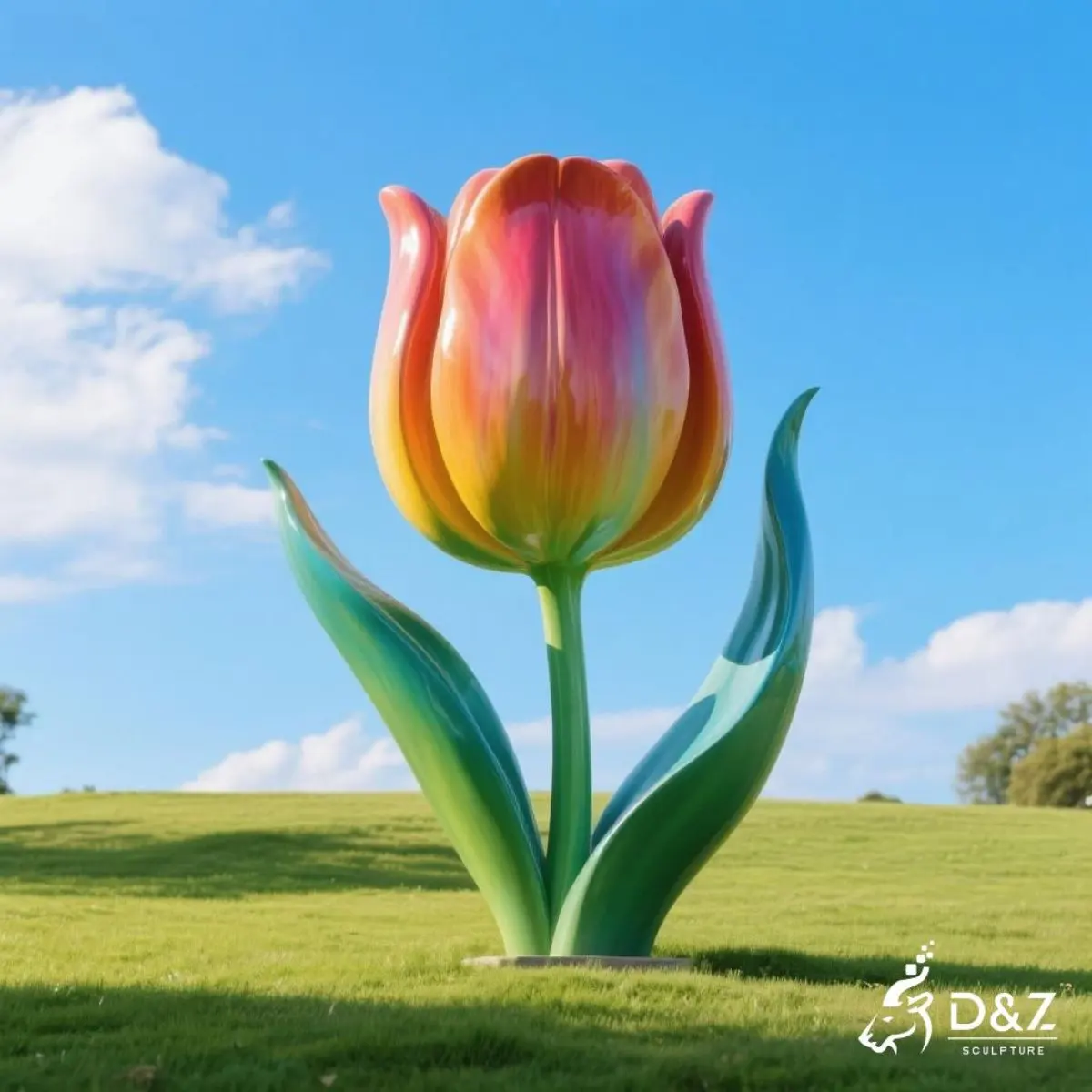 10 Large Metal Flower Sculptures for Outdoor Landmarks