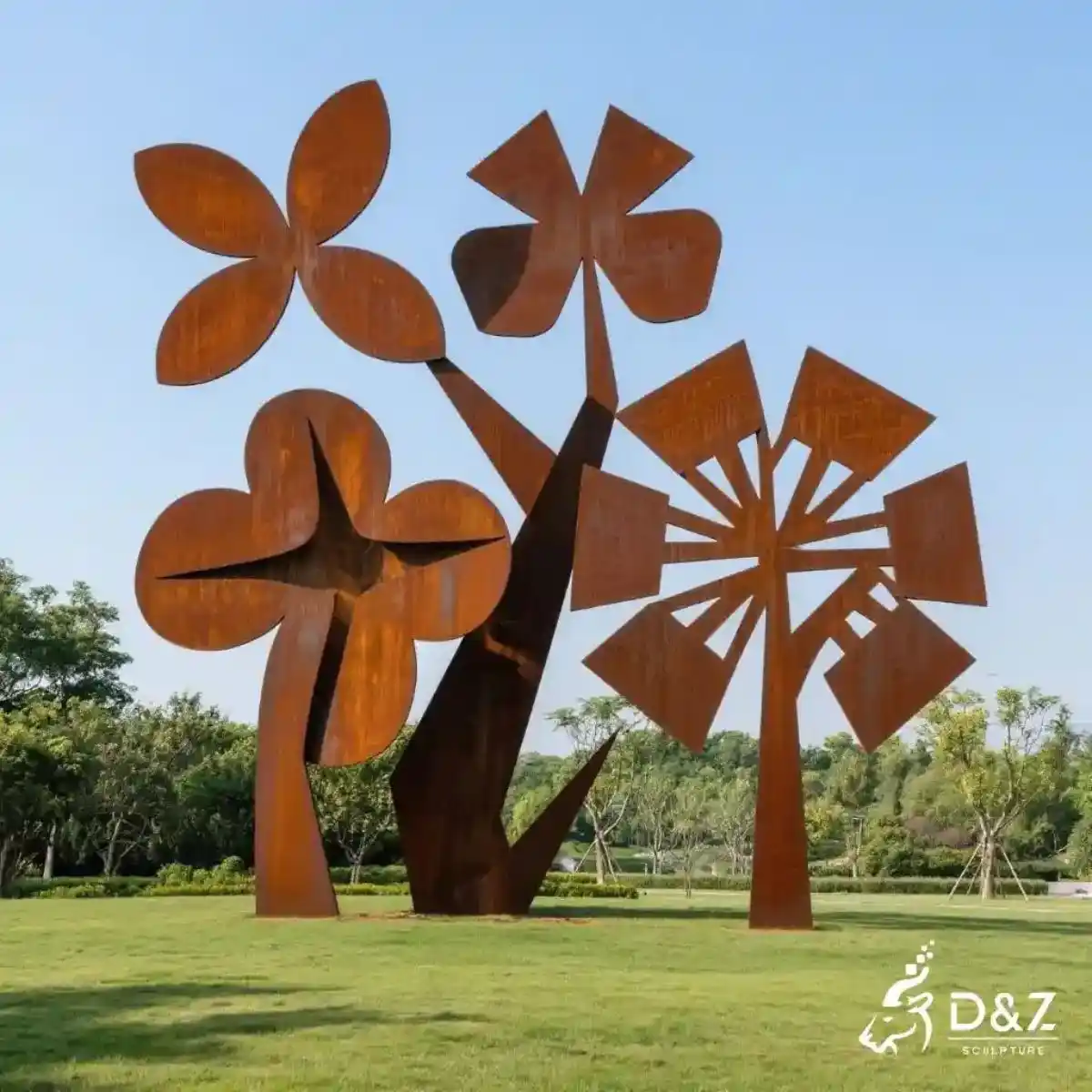 9 Outdoor Metal Flower Sculptures | Custom Modern Art 10