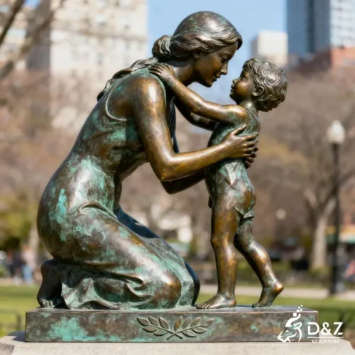 A mother's love sculpture, cast by lost-wax method, outdoor and indoor decoration-3