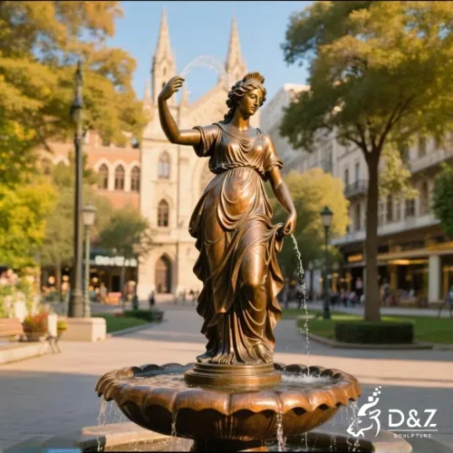 Large bronze goddess of love sculpture, cast by lost-wax method, outdoor and indoor decoration-5