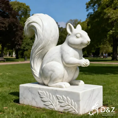 Customize squirrel garden statue, crafted by metal, bronze, Corten, or marble, perfect for indoor and outdoor spaces-6