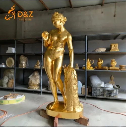 Custom Greek brass Aphrodite goddess statue, cast by lost-wax method, outdoor and indoor decoration-1