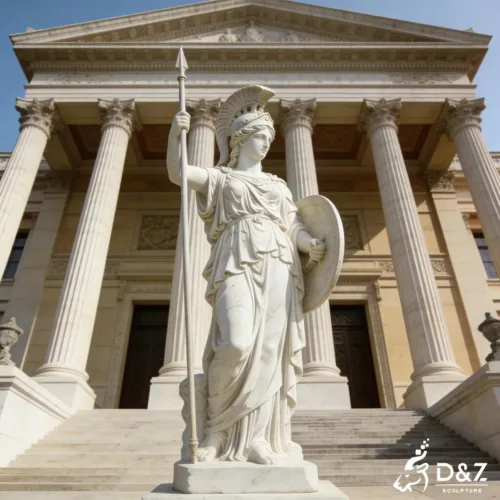 Majestic Greek Marble Athena Goddess Statue for Garden DZN415-8